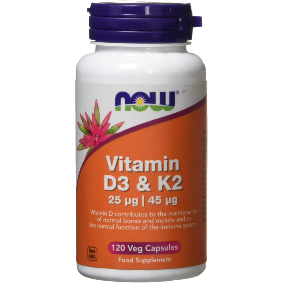 Now Store Now Vitamin D3 And K2 - 120 Veg Capsules