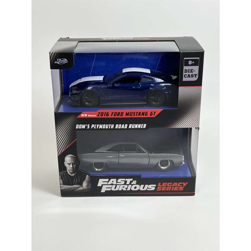 Fast and Furious Twin Set Ford Mustang and Plymouth Road Runner 1:32 Jada 253202018 34255