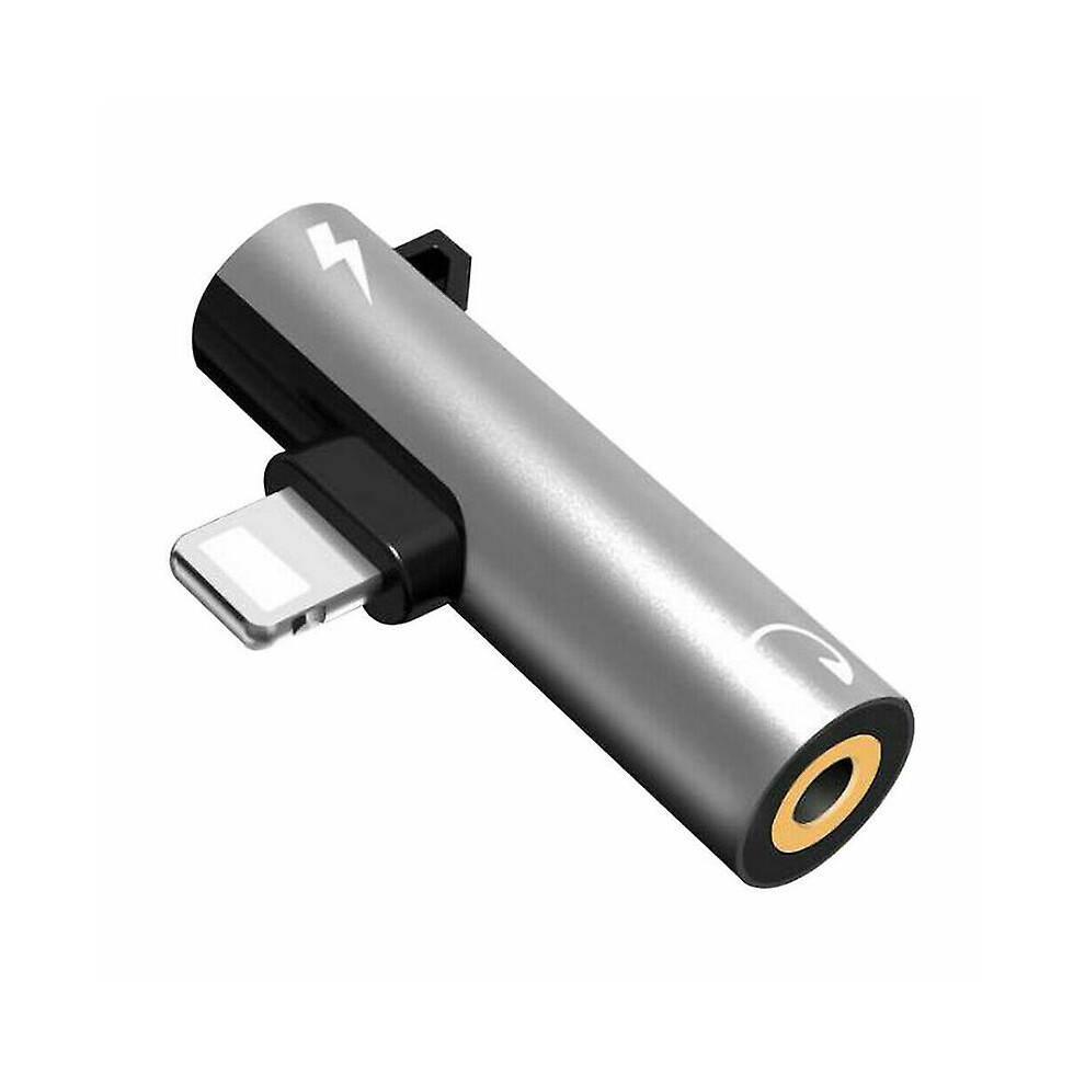 (Silver) For Iphone 8 7 Plus X Lightning To 3.5Mm Aux Earphone Charger Jack Adapter Silver 8795863059976