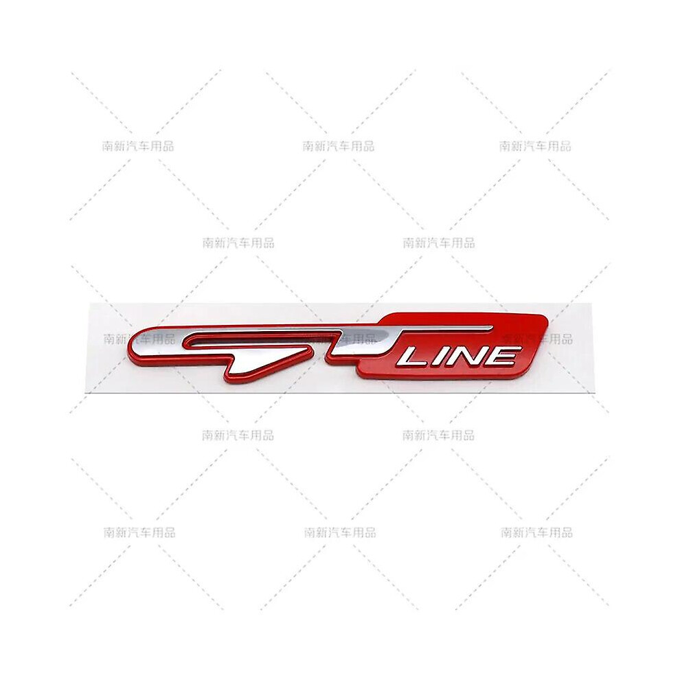 (Gt Line Silver) 3D Abs Gt Line Logo Car Trunk Emblem Badge For Kia Seltos Picanto K3 K5 Sportage Ev6 Optima Rio Proceed Ceed Gt Line Accessories Red/Silver 8795863068596