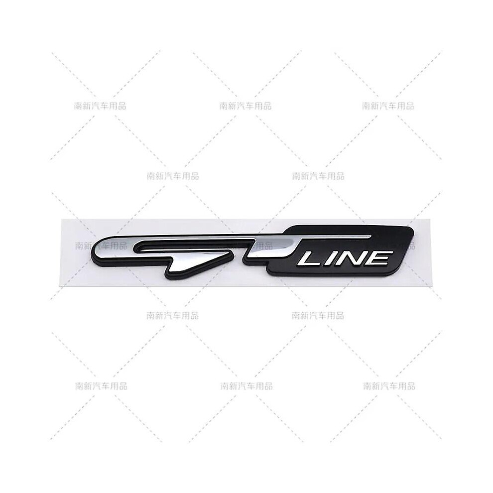 (Gt Line Silver) 3D Abs Gt Line Logo Car Trunk Emblem Badge For Kia Seltos Picanto K3 K5 Sportage Ev6 Optima Rio Proceed Ceed Gt Line Accessorie Black/Silver 8795863068626