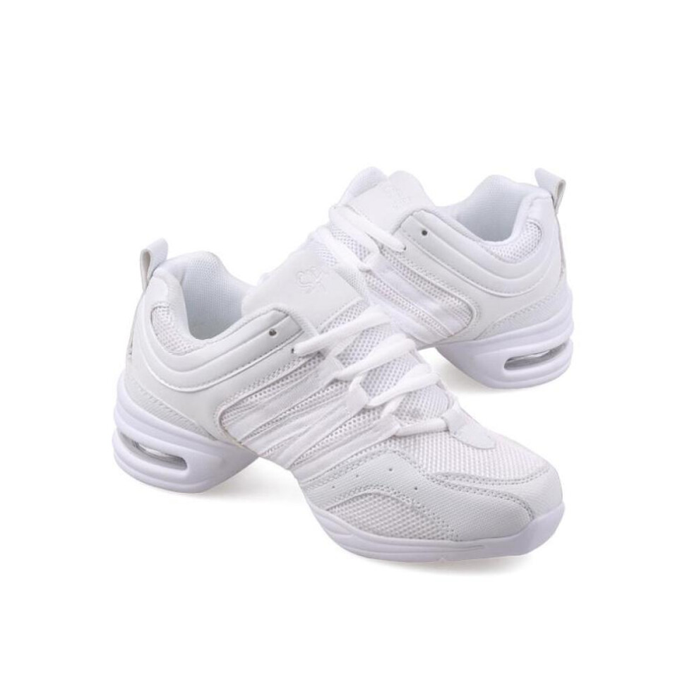 (white, 5.5) Soft Outsole Breath Dance Shoes Sneakers For Woman Practice Shoes Modern Dance Jazz Shoes Sneakers