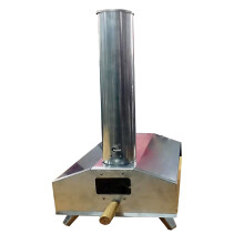 Portable Outdoor Wood Fired Pizza Oven with Thermometer