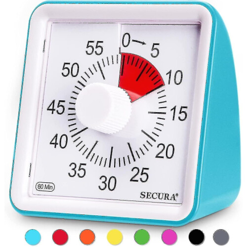 60-minute Visual Timer, Classroom Countdown Clock, Silent Timer For Kids And Adults