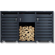 DWD® Double Wheelie Bin Hideaway with Firewood Rack & Tool Storage