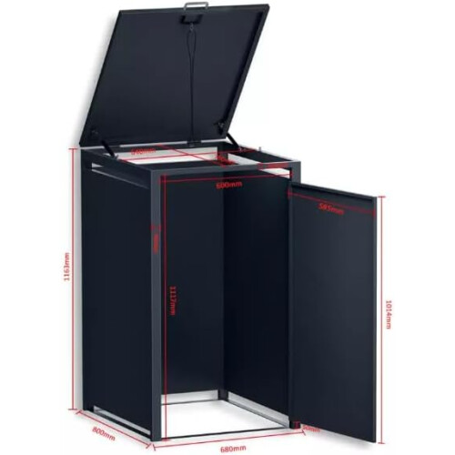 DWD® Single Wheelie Bin Hideaway with Firewood Rack & Tool Storage 1