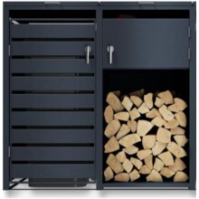 DWD® Single Wheelie Bin Hideaway with Firewood Rack & Tool Storage