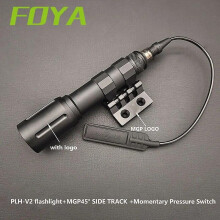 (BK Short light mlok1) Sotac  Modlit Cnc Plhv2 Flashlight Metal 1300 Lm Tactical High Power Socut Light White Led Airsoft Hunting Weapon Lamp Mlok Rail