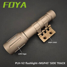 (DE Long light mlok) Sotac  Modlit Cnc Plhv2 Flashlight Metal 1300 Lm Tactical High Power Socut Light White Led Airsoft Hunting Weapon Lamp Mlok Rail