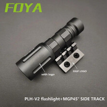 (BK Short light mlok) Sotac  Modlit Cnc Plhv2 Flashlight Metal 1300 Lm Tactical High Power Socut Light White Led Airsoft Hunting Weapon Lamp Mlok Rail