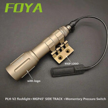 (DE Long light mlok4) Sotac  Modlit Cnc Plhv2 Flashlight Metal 1300 Lm Tactical High Power Socut Light White Led Airsoft Hunting Weapon Lamp Mlok Rail