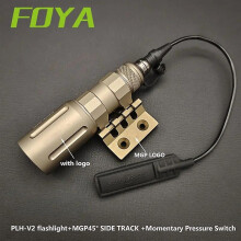 (DE Short light mlok2) Sotac  Modlit Cnc Plhv2 Flashlight Metal 1300 Lm Tactical High Power Socut Light White Led Airsoft Hunting Weapon Lamp Mlok Rail
