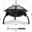 DWD® Portable Folding Fire Pit with Grate/Cooking Grill, Black 5