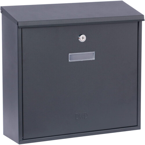 DWD® Premium Wall Mounted Lockable Letter Mail Box Anthracite Grey 1