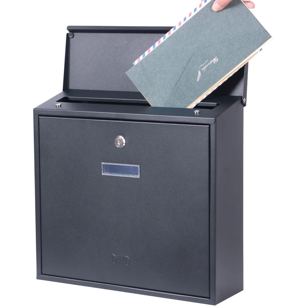 Dwd Dwd® Premium Wall Mounted Lockable Letter Mail Box Anthracite/Grey