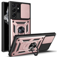 (rose gold, Samsung Galaxy S23 Ultra) Slide Camera Case For Samsung Galaxy S24 Ultra S24 S23 Ultra S23 Plus S23 S22 A15 A35 A55 A14 A53 A73 Heavy Duty Protective Ring Cover
