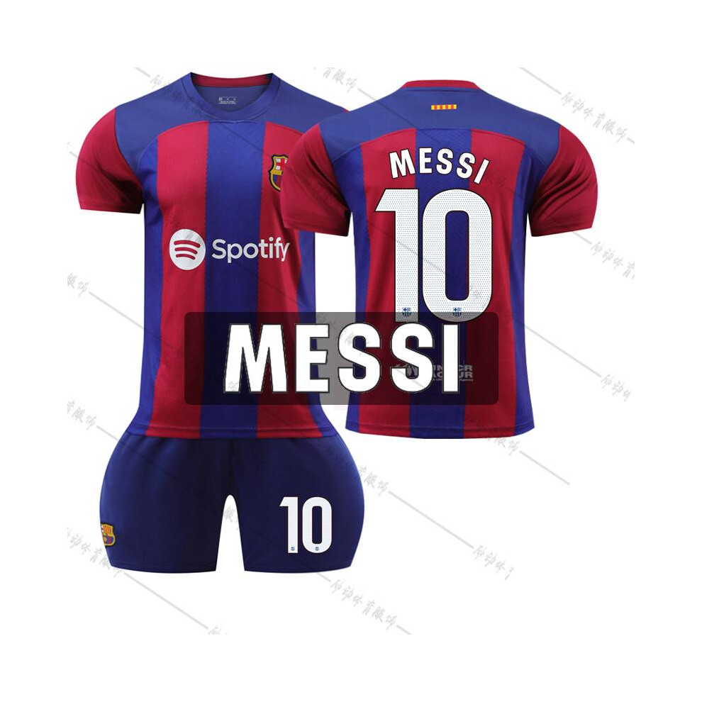 (2324 Barcelona No. 10 Messi at home, #20) 23-24 Barcelona home football jersey 9 Lewandowski 22 Gundogan 7 Dembele No. 19 Yamal jersey factory spot