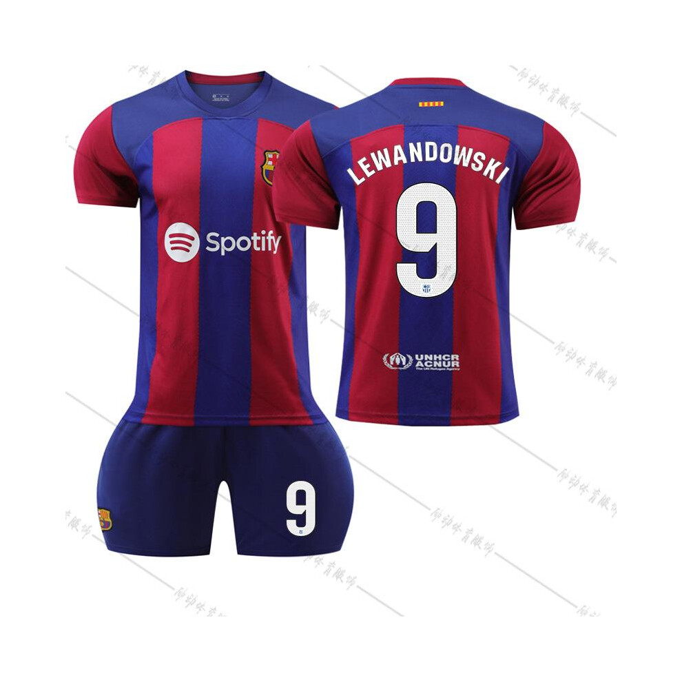 (2324 Barcelona Home No. 9, #24) 23-24 Barcelona home football jersey 9 Lewandowski 22 Gundogan 7 Dembele No. 19 Yamal jersey factory spot