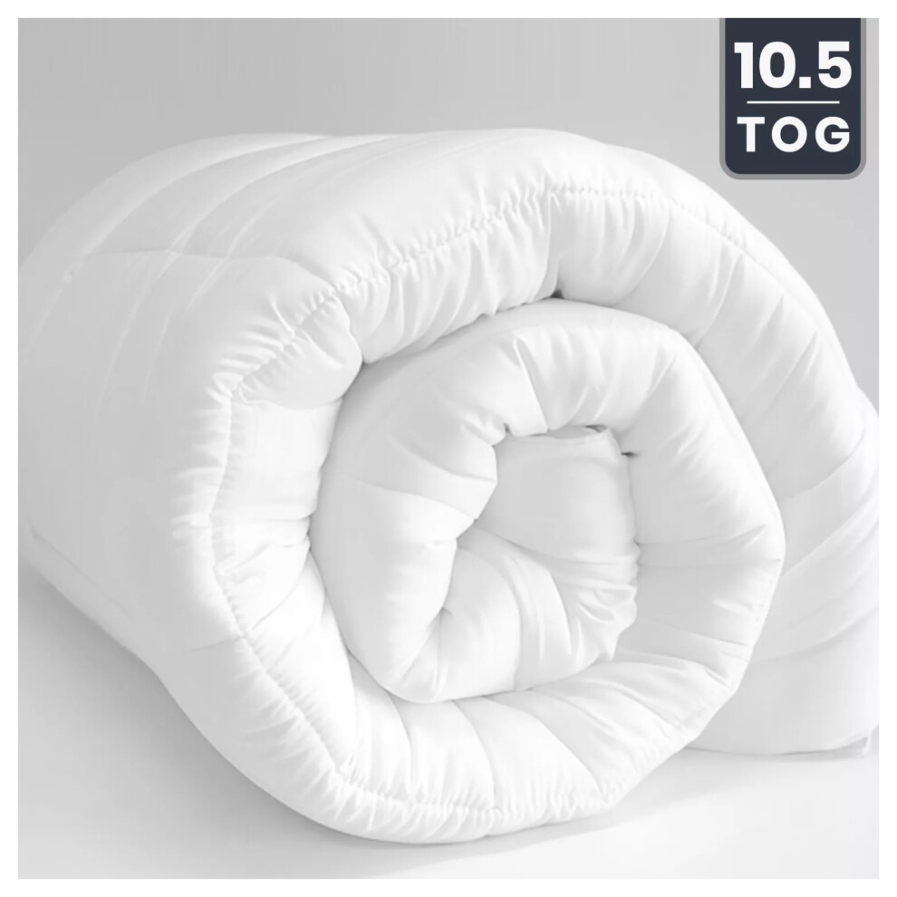 (Microfiber Single Duvet, 10.5 Tog Microfiber) Microfiber Duvets Quilts Hotel Quality Soft Warm Duvet Single Double King Size 4.5, 7.5, 10.5, 13.5, 15