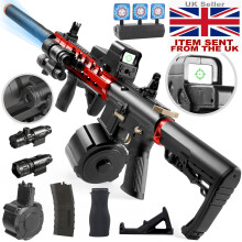 (Black Red+Target) HK416 Automatic Gel Blasters For Christmas Gift