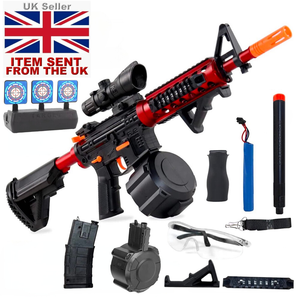 Bsac (Black+Target) M416 Automatic Gel Blasters For Hallowee,Christmas Black