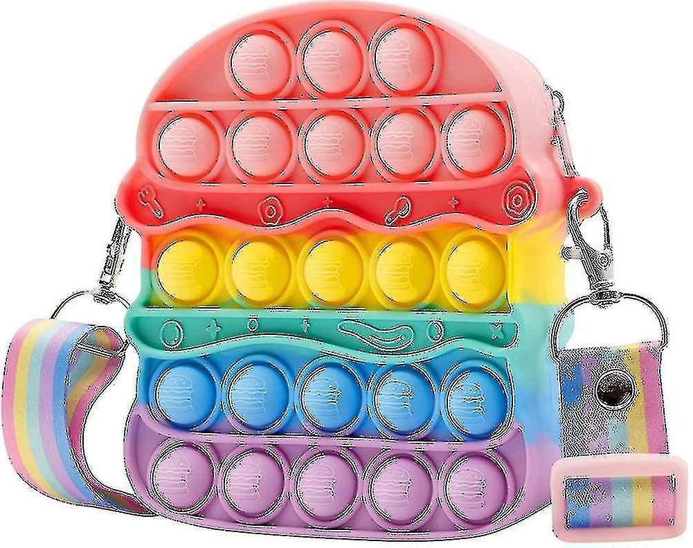 Sac Pop Push It. Sac Fidget. 2 en 1 Popit Bag Fidget Toy Messenger Bag ...