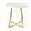 80*80*75cm, Modern Metal Frame Marble Pattern Round Table, Gold Stand 3