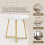 80*80*75cm, Modern Metal Frame Marble Pattern Round Table, Gold Stand 7