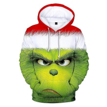 (Pattern B, L) 3d Grinch Hoodie Men Women Casual Hooded Pullover Sweatshirt Friends Xmas Gift