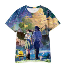 (160CM, YY7727) Cartoon Anime Suzume No Short-sleeved T-shirt Children For Girl Boy Girls Kids Print 3d Tshirts Child Baby Tops Clothing Clothes