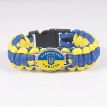 2pcs Ukrainian Flag Bracelet Paracord Braided Bracelet Outdoor Survival Bracelet-ukraine