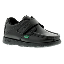 (Black, 10 (Children's)) New Boys/Childrens Black Kickers Fragma3 Touch Fastening School Shoes. UK Size