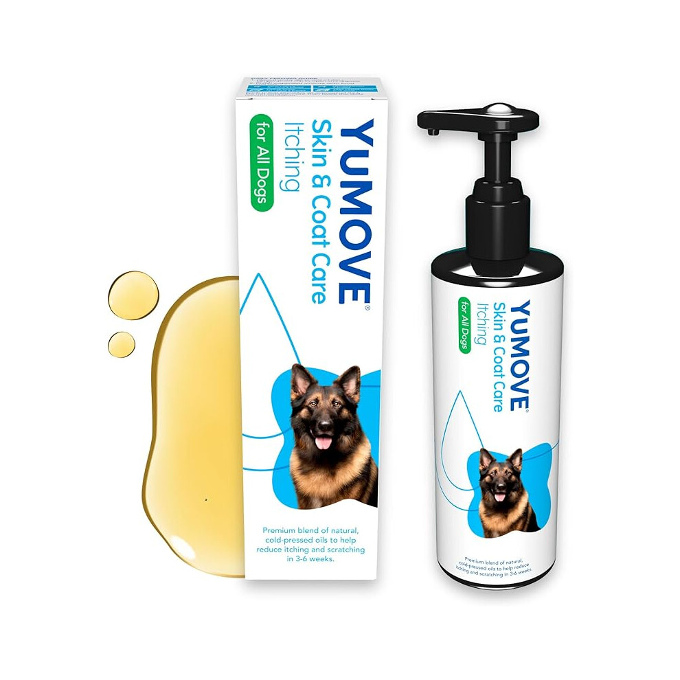YuMOVE Skin & Coat Care Itching Adult Dogs Itchy or Sensitive Skin Supplement Dogs Prone Scratching enriched Salmon Oil 500ml Packaging may vary Clear
