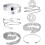 (Silver) 6 Pcs Arm Cuffs, Upper Arm With Cuff Bracelets,adjustable Armband Set 1