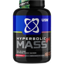 USN Hyperbolic Mass Dutch Chocolate 2kg: High Calorie Mass Gainer Protein Powder for Muscle Building and Weight Gain 7.5g Creatine Monohydrate