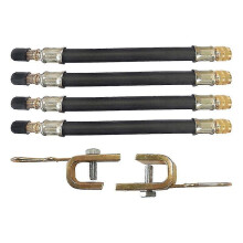 Flexible Rubber Tire Valve Stem Extension Clamps Tire Valve Extender Adaptor for Truck Bus Rv Car Wheel Tire Transit Adapter1setblack