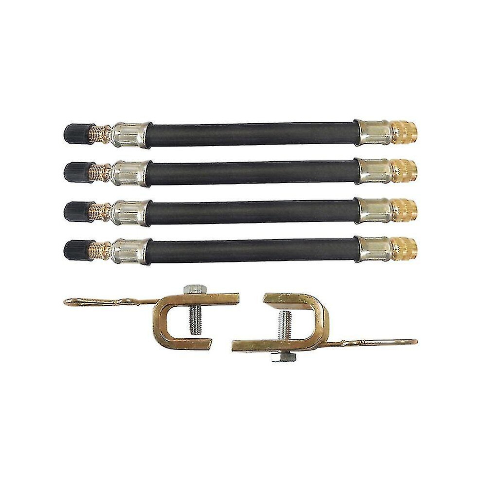 Adaptateur De Tige De Valve De Pneu En Caoutchouc Flexible Adaptateur De Valve De Pneu Pour Camion, Bus, Voiture, Roue, Pneu De Transit1Setblack-image