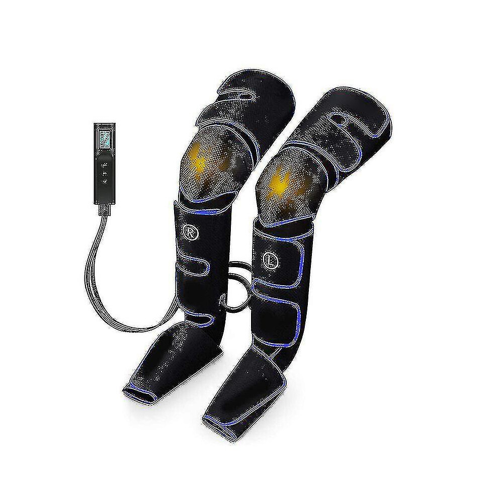 360 Air Compression Leg Massager Handheld Controller – Multi-Intensity, 6 Modes, Heated Knee Pad, Free Size Extensions, EU Plug