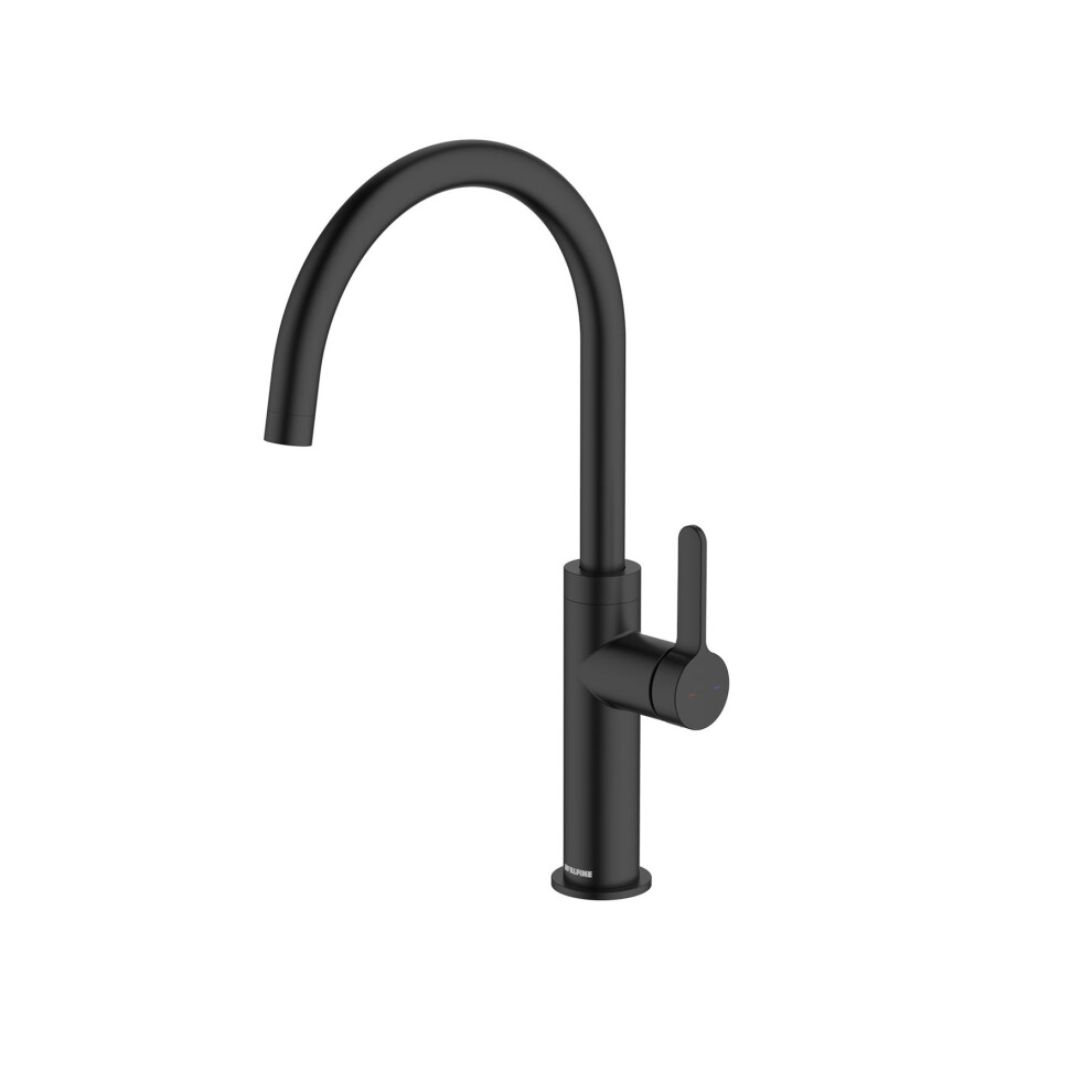 McAlpine Torridon Side Single Lever Kitchen Mixer Tap - Matte Black