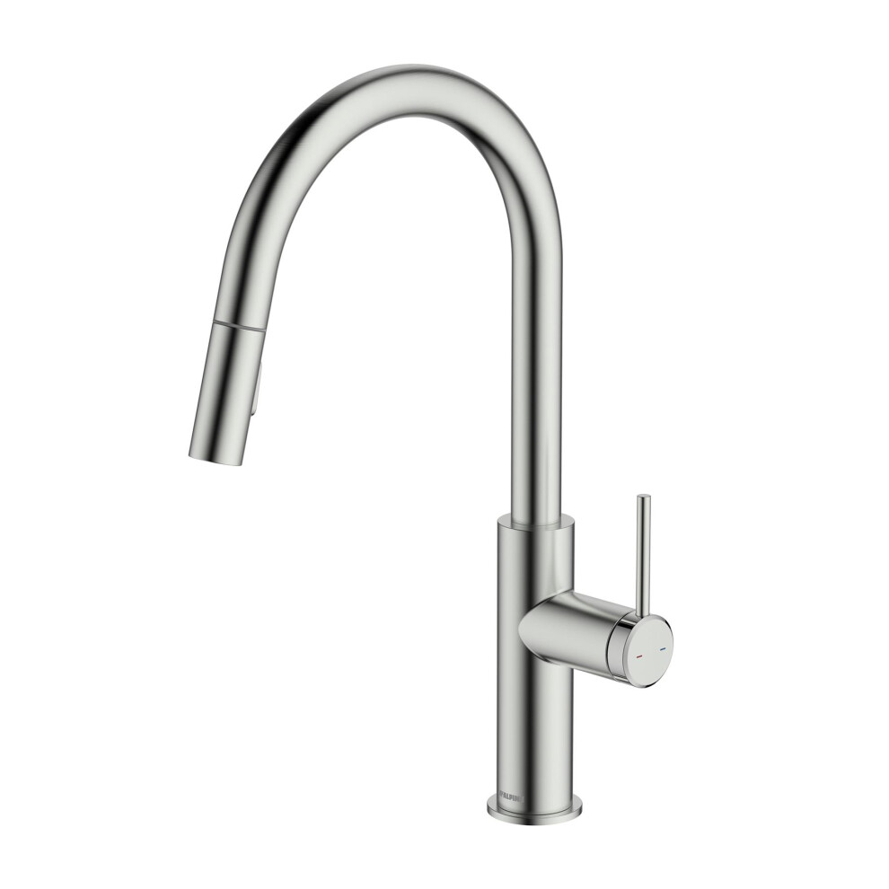 McAlpine Ness Side Lever Pull Out Kitchen Mixer Tap - Nickel