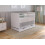 (White) Levi Cot Bed 120x60cm with drawer and Microfiber Quilted mattress 1