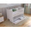 (White) Levi Cot Bed 120x60cm with drawer and Microfiber Quilted mattress 3