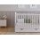 (White) Levi Cot Bed 120x60cm with drawer and Microfiber Quilted mattress 6