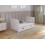 (White) Levi Cot Bed 120x60cm with drawer and Microfiber Quilted mattress 8