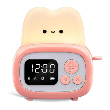 Timer Clock Toaster Lamp,cute Night Light With Time Management Tool And Table Clock Alarm Digital T