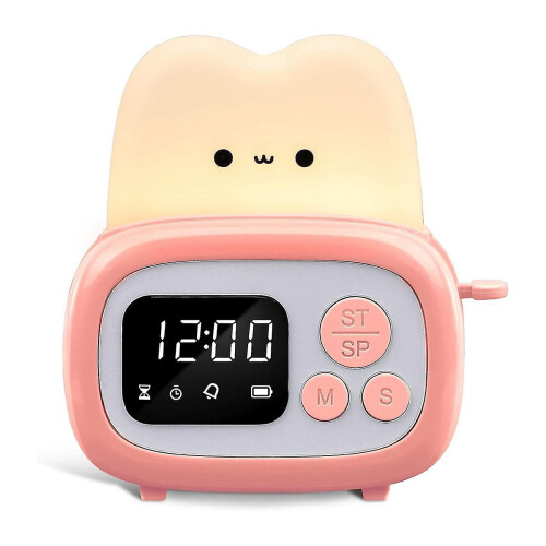 Timer Clock Toaster Lamp,cute Night Light With Time Management Tool And Table Clock Alarm Digital T