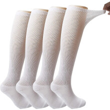 4 Pack Mens Extra Wide Non-binding Diabetic And Circulatory Bamboo Over The Knee Socks with Cushioned Sole-i