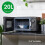 20L Manual Microwave Black 700W with 5 Power Levels & Timer, Button & Dial Control, Defrost Function, AMM2001B 3