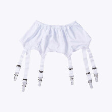 (XL, White) Womens Suspender Garter Belt High-Waisted Suspender 6-Strap Belts for Stockings Size 6 8 10 12 14 16 18 20 22 24 26 28