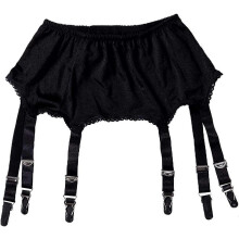 (M, Black) Womens Suspender Garter Belt High-Waisted Suspender 6-Strap Belts for Stockings Size 6 8 10 12 14 16 18 20 22 24 26 28